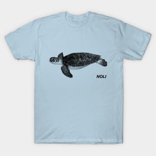 Minimalist Black and White Seaturtle T-Shirt